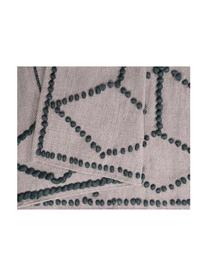 Handgewebter Wollteppich Diamantes, Taupe, Grau, 80 x 150 cm