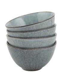Ručně vyrobená sada nádobí z kameniny Nordic Sea, pro 4 osoby (12 dílů), Odstíny šedé a modré