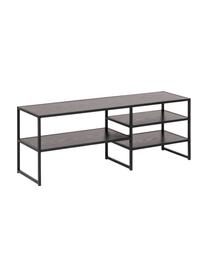 Mueble TV de madera y metal Seaford, Estantes: tablero de fibras de dens, Estructura: metal con pintura en polv, Gris antracita, An 120 x Al 46 cm