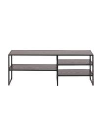 Mueble TV de madera y metal Seaford, Estantes: tablero de fibras de dens, Estructura: metal con pintura en polv, Gris antracita, An 120 x Al 46 cm