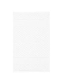 Asciugamano bianco con motivo a nido d'ape Katharina, Bianco, Asciugamano, Larg. 50 x Lung. 100 cm, 2 pz