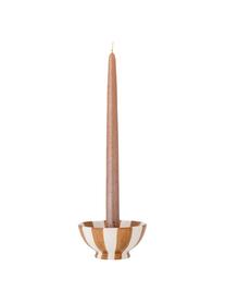 Bougeoir Eja, Grès cérame, Brun clair blanc cassé, Ø 11 x haut. 5 cm