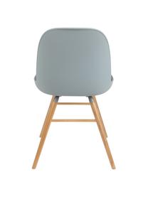 Silla Albert Kuip, Asiento: 100% polipropileno, Patas: madera de fresno, Gris azulado, An 49 x Al 82 cm