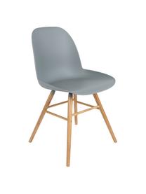 Sedia Albert Kuip, Seduta: 100% polipropilene, Piedini: legno di frassino, Grigio-blu, Larg. 49 x Prof. 55 cm