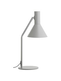 Lampada da scrivania color grigio chiaro Lyss, Paralume: metallo rivestito, Base della lampada: metallo rivestito, Grigio chiaro, bianco, Larg. 26 x Alt. 50 cm