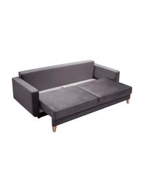 Sofá cama Tokio (2 plazas), con espacio de almacenamiento, Tapizado: 100% poliéster, Gris, An 228 x F 89 cm