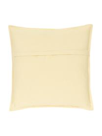 Housse de coussin en coton jaune clair Mads, 100 % coton, Jaune, larg. 40 x long. 40 cm