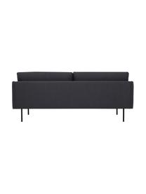 Sofa Moby (2-Sitzer) in Dunkelgrau mit Metall-Füssen, Bezug: Polyester Der hochwertige, Gestell: Massives Kiefernholz, FSC, Webstoff Dunkelgrau, B 170 x T 95 cm