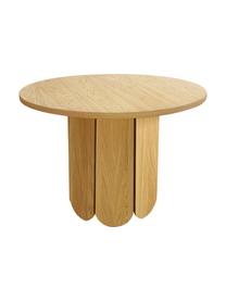 Kulatý jídelní stůl z dubové dýhy Soft, Ø 98 cm, Středně hustá dřevovláknitá deska (MDF) s dubovou dýhou, certifikovaná FSC®, Světlé dřevo, Ø 98 cm, V 74 cm
