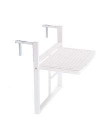 Table de balcon rabattable en bois Lodge, Blanc