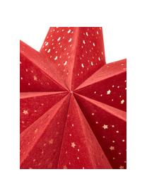 Fluwelen kerstster Orby in rood, Papier, fluweel, Rood, Ø 75 cm