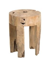 Stołek z drewna tekowego Java, Drewno tekowe, masywne, Drewno tekowe, Ø 30 x W 40 cm