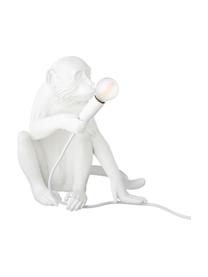 Lampada da tavolo da esterno con spina Monkey, Lampada: resina sintetica, Bianco, Larg. 34 x Alt. 32 cm