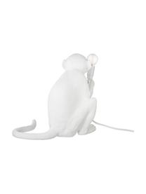 Designová venkovní stolní lampa se zástrčkou Monkey, Bílá, Š 34 cm, V 32 cm