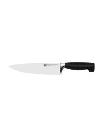 Set coltelli con ceppo autoaffilante in legno di frassino Four Star 7 pz, Manico: plastica, Marrone scuro, argentato, nero, Set in varie misure