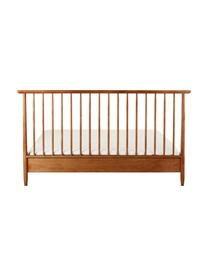 Holzbett Windsor mit Kopfteil aus massivem Kiefernholz, Massives Kiefernholz, FSC-zertifiziert, Kiefernholz, dunkel, B 140 x L 200 cm
