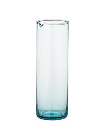 Mundgeblasene Glaskaraffe Bloom in Türkis, 1 L, Glas, mundgeblasen, Türkis, Ø 8 x H 24 cm, 1 L