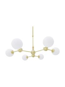 Suspension moderne métal doré Aurelia, Blanc, laiton, Ø 61 x haut. 78 cm