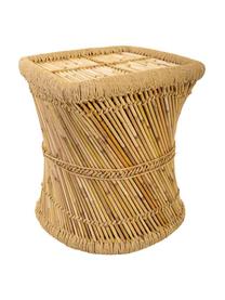 Vonkajší pomocný stolík z bambusu Ariadna, Bambusové drevo, povraz, Bambusová, Š 48 x H 43 cm