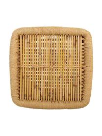 Zewnętrzny stolik pomocniczy z drewna bambusowego Ariadna, Drewno bambusowe, lina, Drewno bambusowe, S 48 x G 43 cm