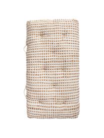 Boho-Bodenkissen Fiesta aus Baumwolle/Jute, Bezug: 55% Chindi-Baumwolle, 45%, Weiss, Beige, 120 x 13 cm