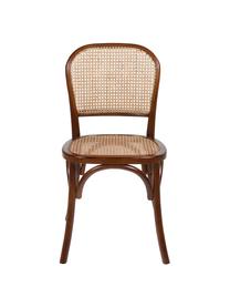 Silla con malla vienesa Elmy, Estructura: madera de olmo, Marrón, An 42 x F 45 cm