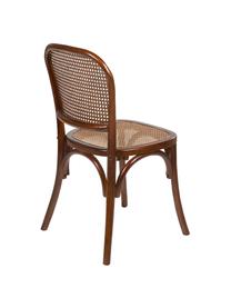 Silla con malla vienesa Elmy, Estructura: madera de olmo, Marrón, An 42 x F 45 cm