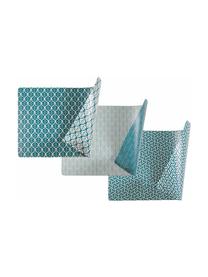 Set 6 tovagliette americane Bali Leaf, Materiale sintetico PVC, Blu, bianco, Larg. 30 x Lung. 45 cm