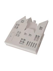 Deko-Objekt-Set Town, 2-tlg., Holz, Grau, Weiss, B 60 x H 20 cm