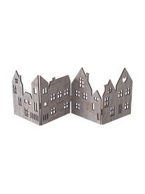 Set de figuras decorativaa Town, 2 uds., Madera, Gris, blanco, An 60 x Al 20 cm