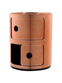 Design Container Componibili 2 Modules in Kupfer, Kunststoff (ABS), lackiert, Greenguard-zertifiziert, Kupfer-Metallic, Ø 32 x H 40 cm