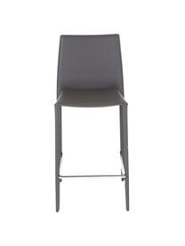 Barová židle z kůže Boréalys, 2 ks, Šedá, Š 44 cm, V 98 cm