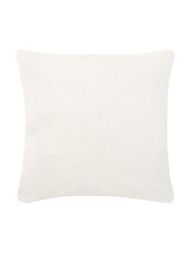 Housse de coussin 40x40 tricot Elly, Coton, Blanc crème, larg. 40 x long. 40 cm