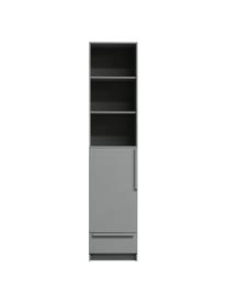 Armoire modulaire grise Pure, Bois de pin, enduit, Gris, larg. 48 x haut. 215 cm