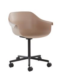 Sedia da ufficio Warrington, Seduta: polipropilene, Struttura: alluminio, Beige, nero, Larg. 57 x Prof. 63 cm