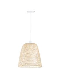 Ręcznie wykonana lampa wisząca z drewna bambusowego Eve, Drewno bambusowe, Ø 40 x W 40 cm