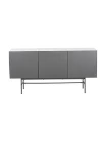 Credenza moderna grigia Anders, Piedini: metallo verniciato a polv, Corpo: grigio
 piedini: grigio, opaco, Larg. 160 x Alt. 80 cm