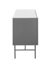 Credenza moderna grigia Anders, Piedini: metallo verniciato a polv, Corpo: grigio
 piedini: grigio, opaco, Larg. 160 x Alt. 80 cm