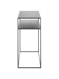 Metalen sidetable Tensio Duo in zwart, Gepoedercoat metaal, Zwart, B 100 x D 35 cm