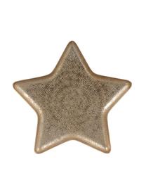 Decoratieve schaal Star, Gecoat aluminium, Mat messingkleurig, 33 x 2 cm