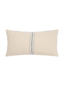 Federa arredo a righe Capri, 100% cotone, Color crema, blu, Larg. 30 x Lung. 60 cm