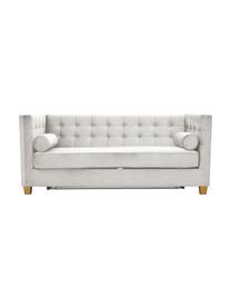 Sofa  z aksamitu z funkcją spania Rosso (2-osobowa), Tapicerka: 100% aksamit poliestrowy, Nogi: drewno lakierowane, Beżowy, S 188 x G 85 cm