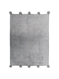 Manta de tela polar Bomla, Poliéster, Gris, An 130 x L 170 cm