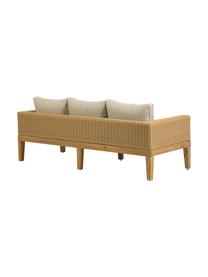 Garten-Loungesofa Giana (3-Sitzer), Braun, B 193 x T 80 cm