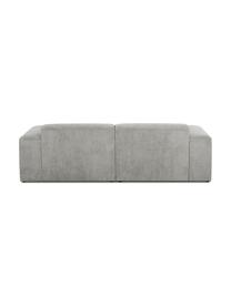 Sofa narożna ze sztruksu Melva (3-osobowa), Tapicerka: sztruks (92% poliester, 8, Nogi: drewno sosnowe Nogi znajd, Sztruks szary, S 240 x G 144 cm