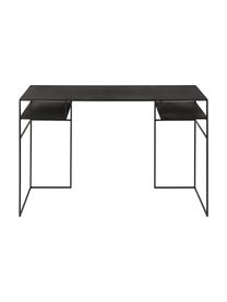 Metalen bureau Expo in zwart, Gecoat metaal, Zwart, B 120 x D 55 cm