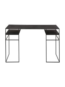 Metalen bureau Expo in zwart, Gecoat metaal, Zwart, B 120 x D 55 cm