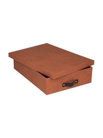 Caja Oskar II, Caja: canvas, cartón rígido (10, Asa: cuero, Terracota, An 26 x Al 9 cm