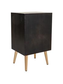 Noční stolek se zásuvkami Cayetana Shelfy, Černá, Š 42 cm, V 71 cm