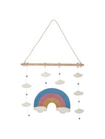 Móvil bebé Rainbow, Estructura: madera, Tapizado: fieltro de lana, Multicolor, An 57 x Al 90 cm